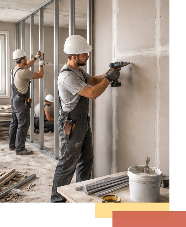 Перегородки из огнестойкого гипсокартона в Луховицах под ключ