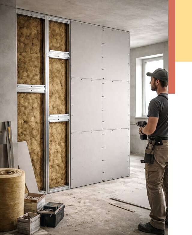 Усиленная перегородка под навеску в Луховицах от 13242 руб. — монтаж под ключ | ОТДЕЛОЧНИК-Лхв