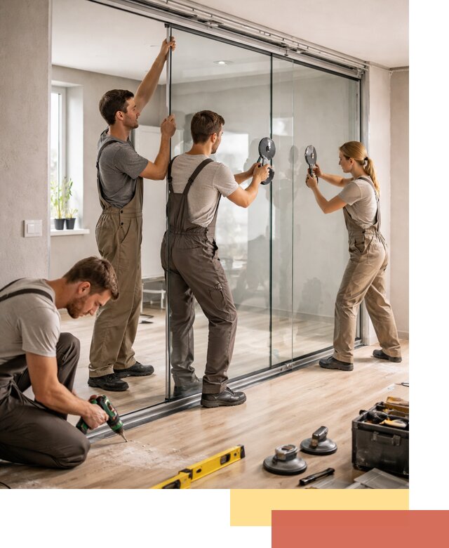 Изготовление стеклянных перегородок на заказ в Луховицах