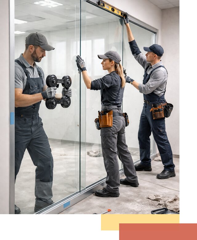 Профессиональный монтаж стеклянных перегородок в Луховицах