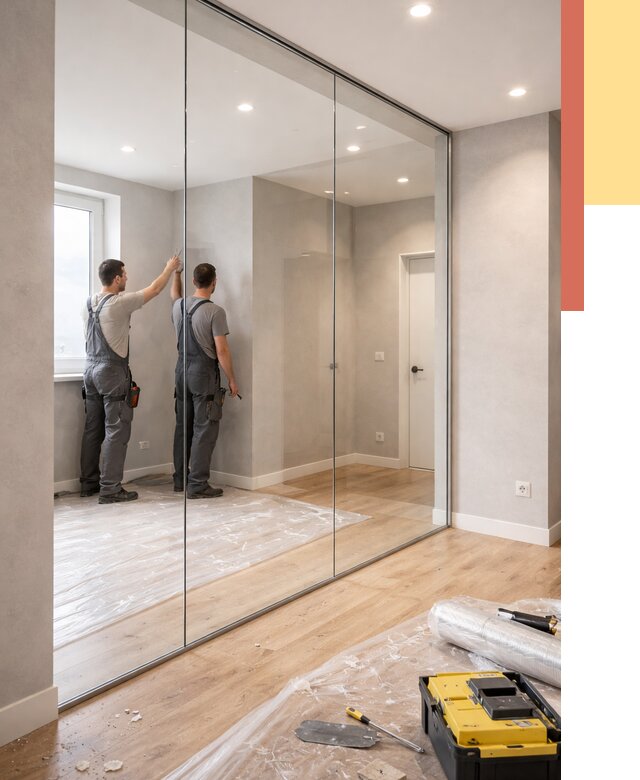 Безрамные стеклянные перегородки в Луховицах — монтаж от 9828 руб. | ОТДЕЛОЧНИК-Лхв