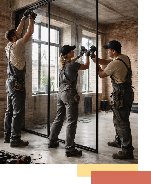 Стеклянные перегородки лофт — изготовление и монтаж в Луховицах