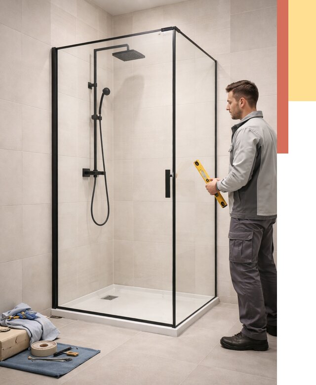 Стеклянные перегородки для душа в Луховицах от 12931 руб. | Монтаж под ключ — ОТДЕЛОЧНИК-Лхв