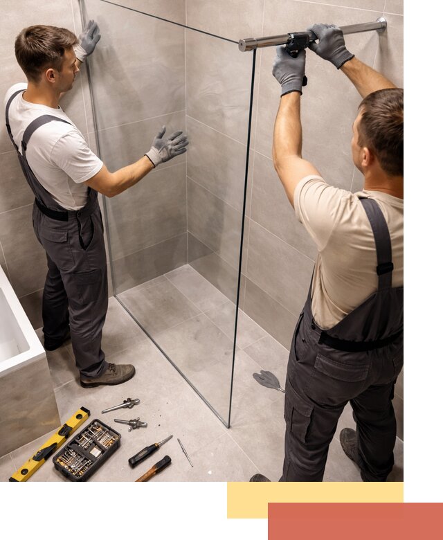 Стеклянные перегородки для душа в Луховицах — изготовление и монтаж