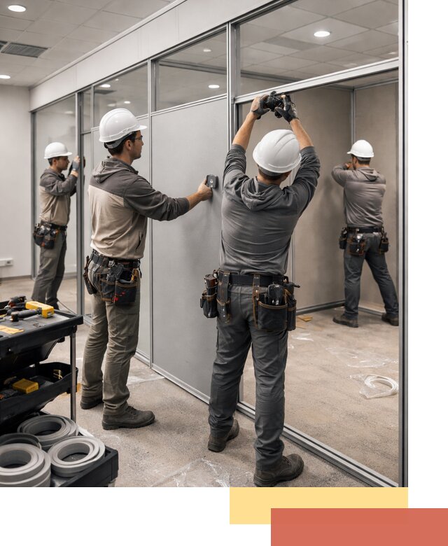 Мобильные офисные перегородки под ключ в Луховицах