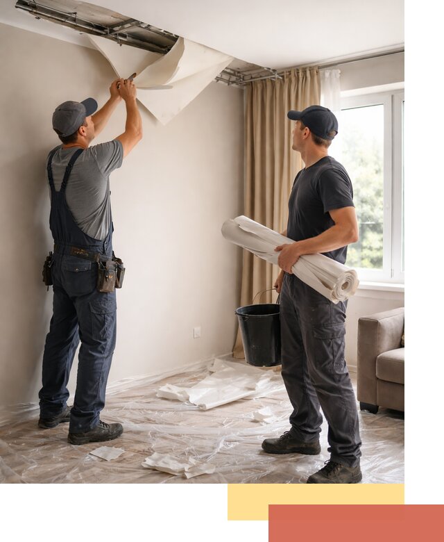 Демонтаж натяжного потолка в Луховицах быстро и аккуратно