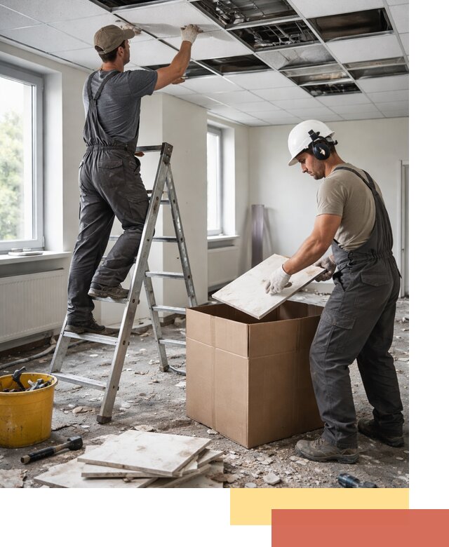 Демонтаж потолочной плитки в Луховицах быстро и аккуратно