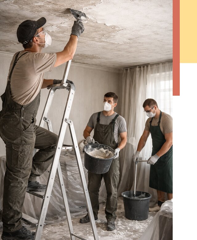 Удаление побелки с потолка в Луховицах от 2586 руб. быстро и недорого | ОТДЕЛОЧНИК-Лхв