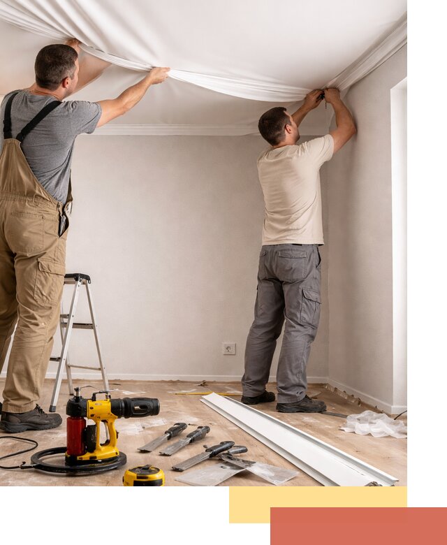 Монтаж ПВХ натяжного потолка в Луховицах качественно и быстро