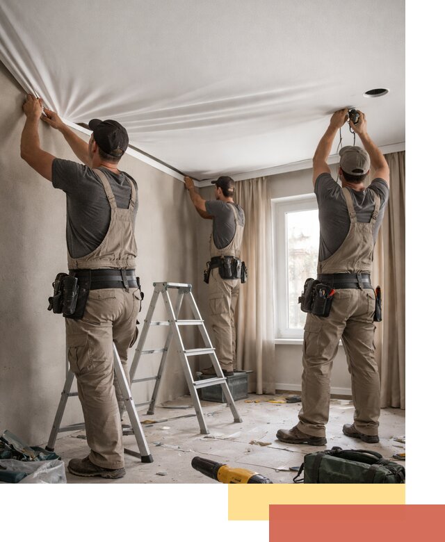 Монтаж матового натяжного потолка в Луховицах качественно и быстро