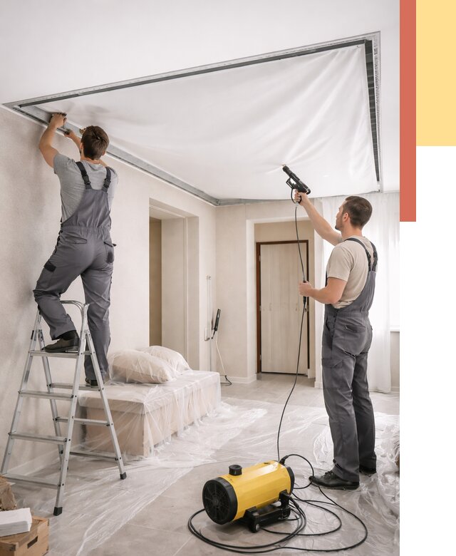 Монтаж натяжного потолка в прихожей в Луховицах от 2741 руб. под ключ | ОТДЕЛОЧНИК-Лхв