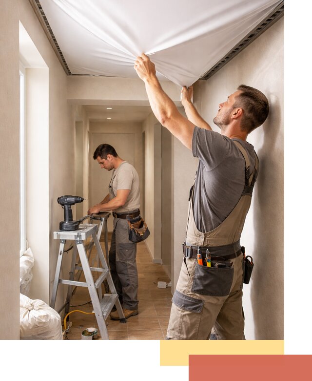 Монтаж натяжного потолка в прихожей в Луховицах