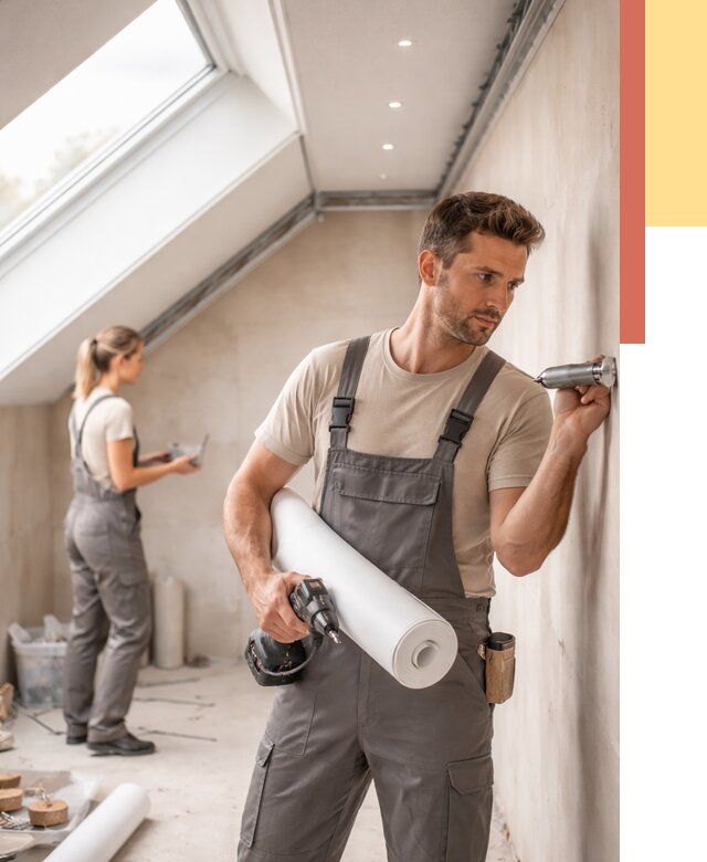 Монтаж натяжного потолка на мансарде в Луховицах от 3621 руб. | ОТДЕЛОЧНИК-Лхв