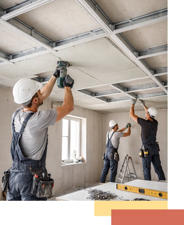 Кессонный потолок из гипсокартона под ключ в Луховицах