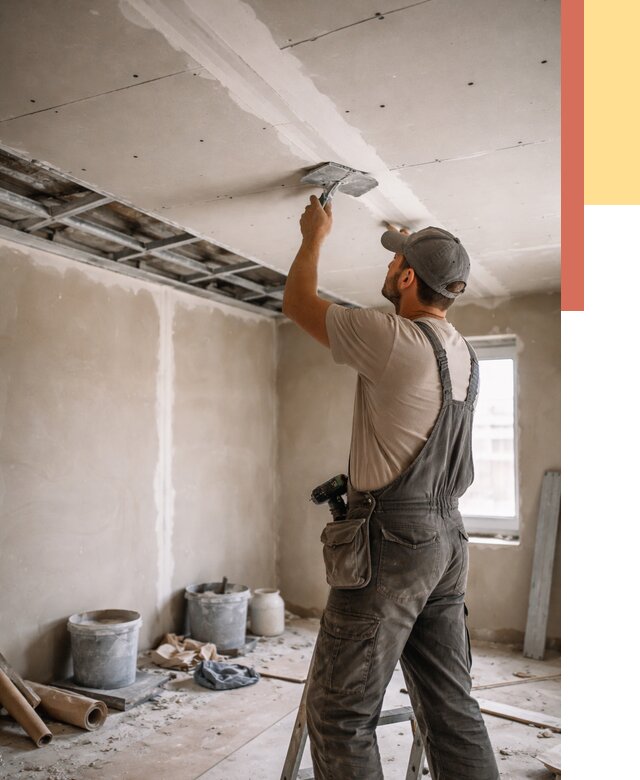 Ремонт потолка из гипсокартона в Луховицах от 672 руб./м² — быстро и недорого | ОТДЕЛОЧНИК-Лхв