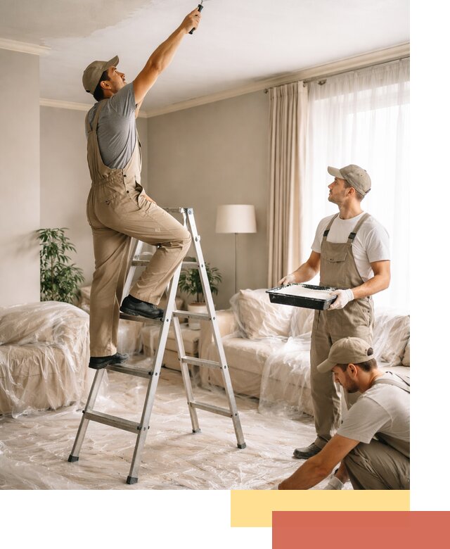 Покраска потолков акриловой краской в Луховицах качественно и быстро