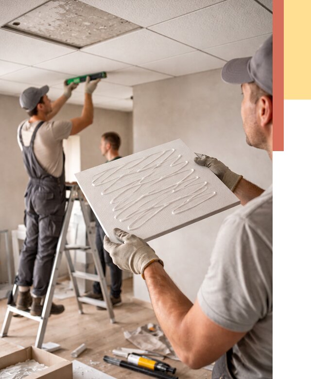 Монтаж потолочной плитки в Луховицах от 4655 руб. — быстро и недорого | ОТДЕЛОЧНИК-Лхв