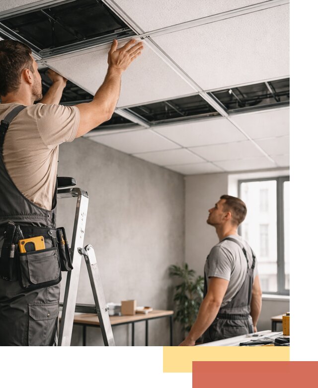 Монтаж потолочной плитки в Луховицах качественно и в срок