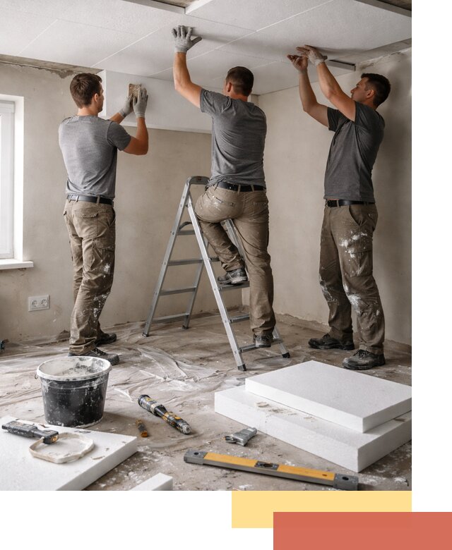 Утепление потолка пенопластом в Луховицах быстро и качественно