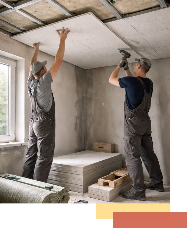 Шумоизоляция потолка панелями ЗИПС в Луховицах